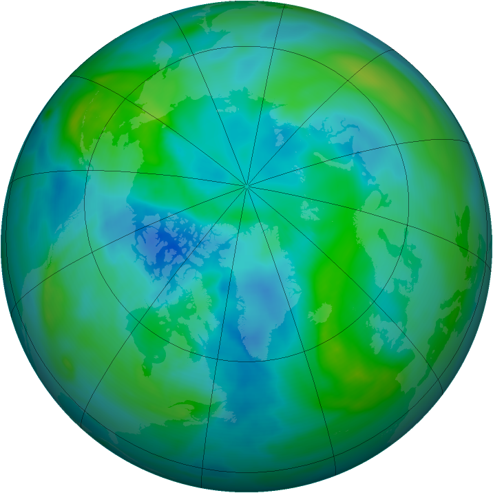Arctic ozone map for 21 September 2006